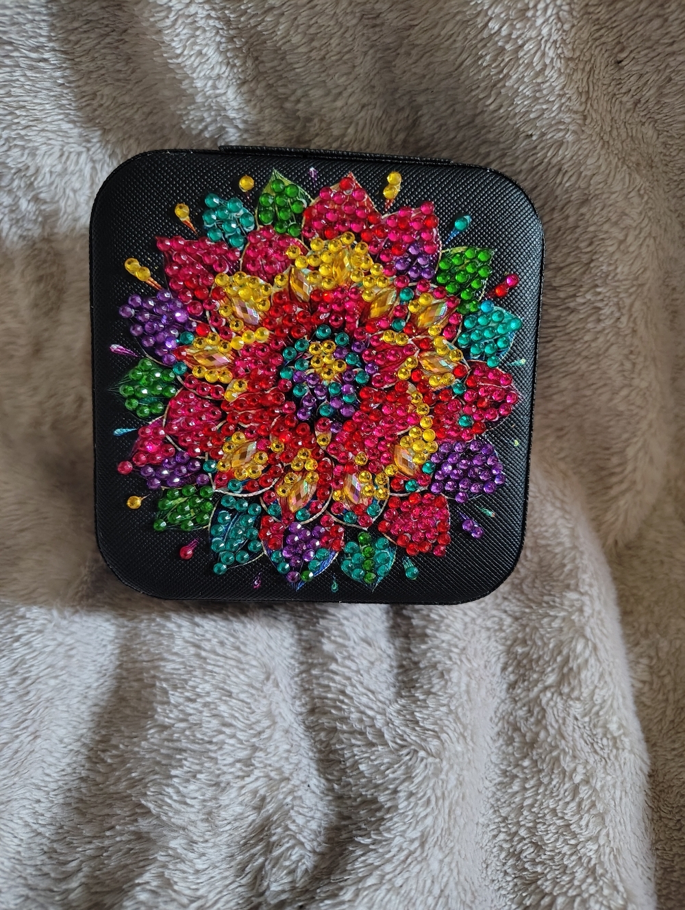 💎🌸💎Handmade Floral Diamond Painting Jewelry Box – Sparkly Gift Idea 💎🌸💎